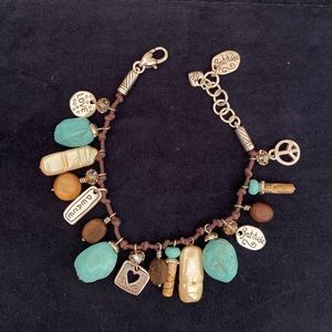 Brighton silver multi stone bracelet